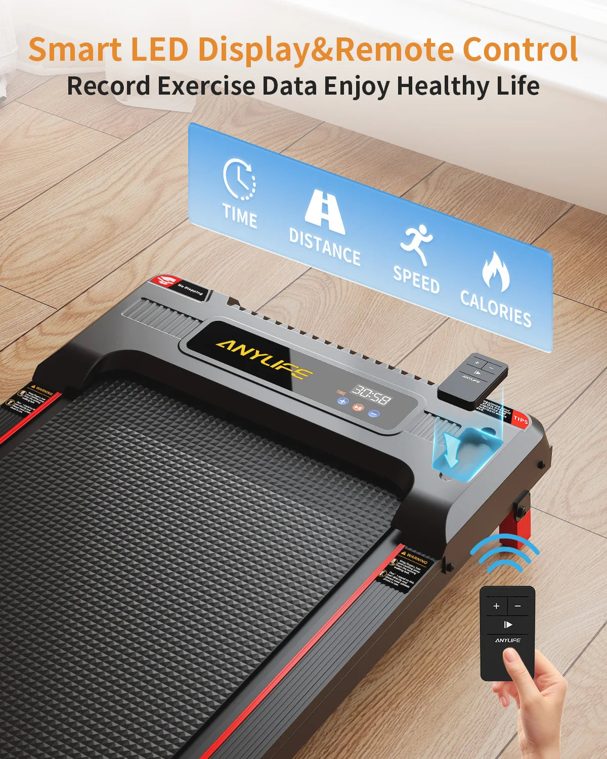 Under Desk Treadmill Incline Walking Pad — Black | KIMLUD