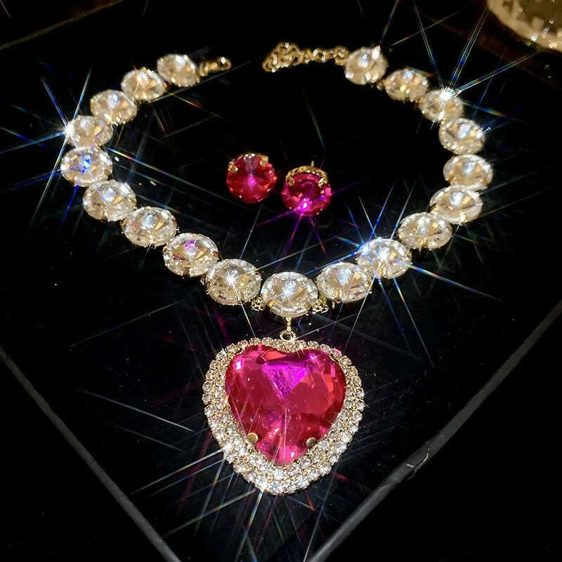 2-pcs-rhinestone-heart-pendant-necklace-set-exaggerated-geometric-earring-light-luxury-temperament-fashion-womens-jewelry-sets-kimlud-kimlud-33912764