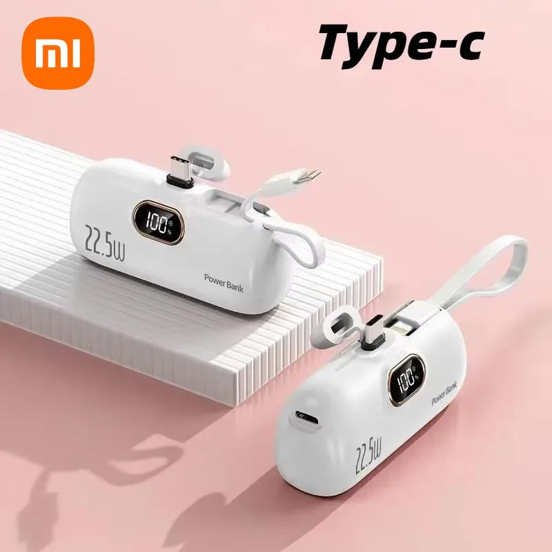 Xiaomi Mijia 30000mAh Mini Portable Power Bank Capsule Mobile Power Supply Emergency External Battery Fast Charger For iPhone 16