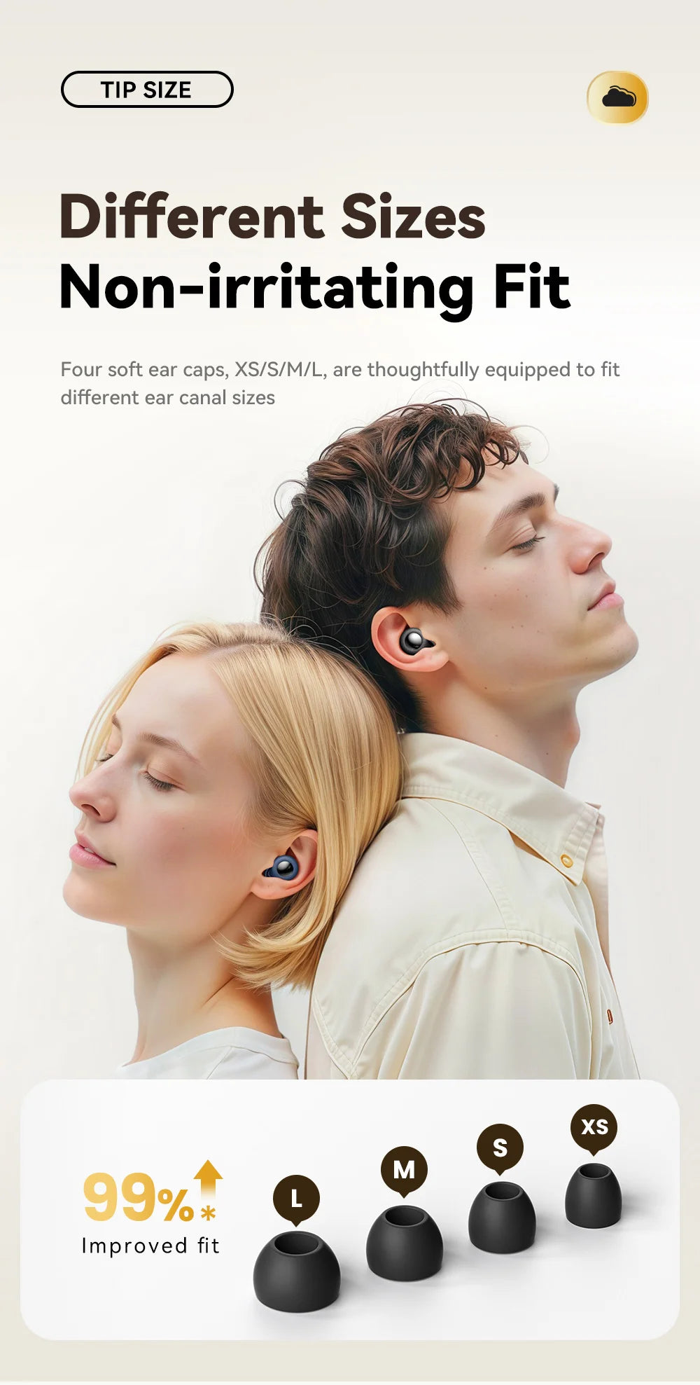 Silicone Sleep Ear Plugs Noise Cancelling Soft Comfort Fit For Sleep Work Travel — White | KIMLUD
