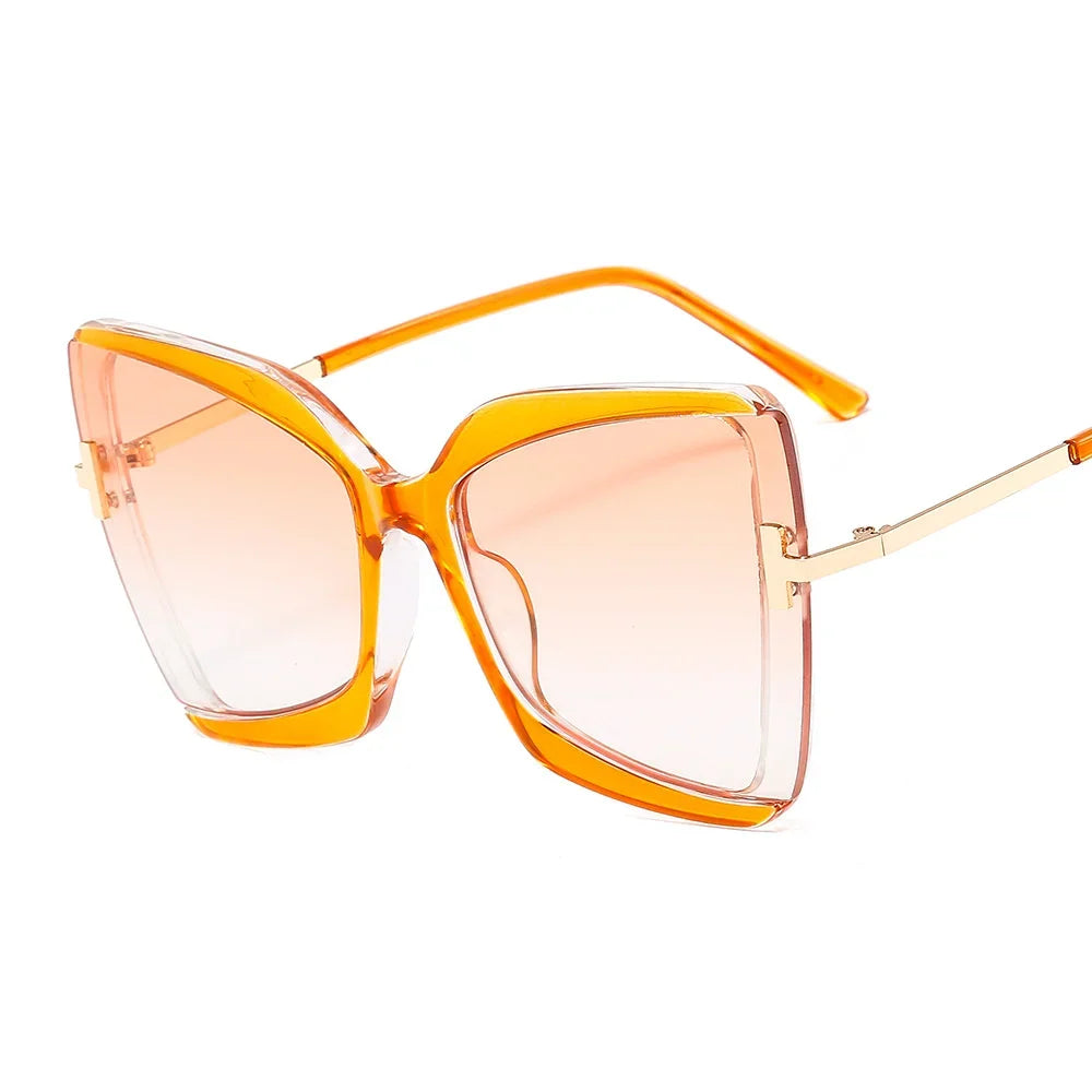 Fashion Brand Designer Sunglasses New Oversized Square Women Sun Glasses Female Big Frame Colorful Shades for Women Oculos