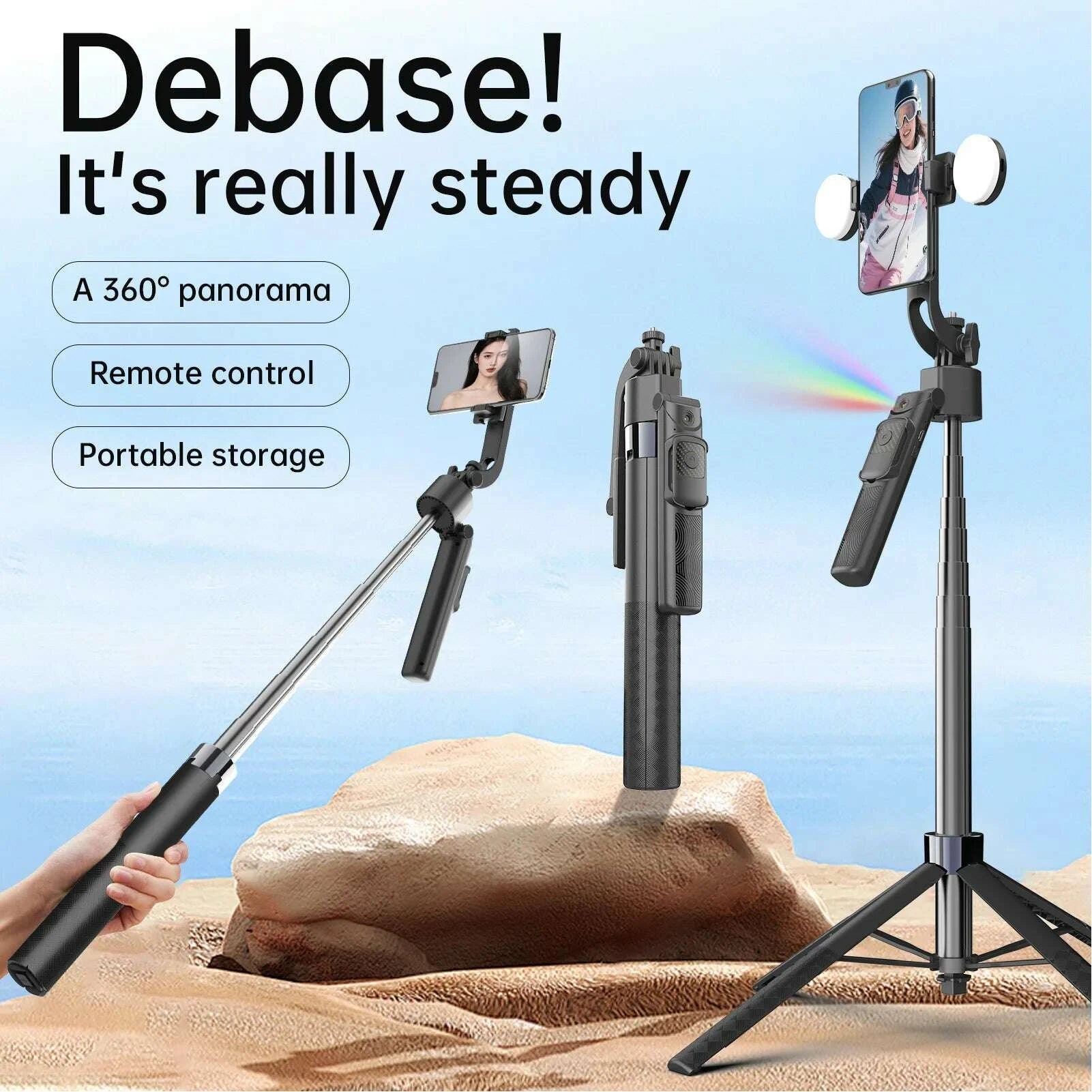 【new】phone-stabilizer-tripod-with-remote-controller-face-body-auto-tracking-360-degree-rotating-extendable-selfie-stickkimludkimlud-35562743