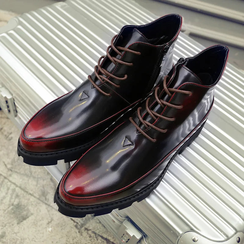 Boots – Platform – Ankle Boot With Lace-Up And Low Heel | KIMLUD