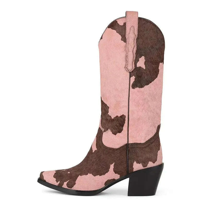 KIMLUD, Knee-Length Elastic Rider Boots Round Heel Square Toe Western Boots Plus Size Knee-High Women's Boots, KIMLUD Womens ClothesKIMLUD, Knee-Length Elastic Rider Boots Round Heel Square Toe Western Boots Plus Size Knee-High Women's Boots, As picture 2 / 34, KIMLUD APPAREL - Womens Clothes