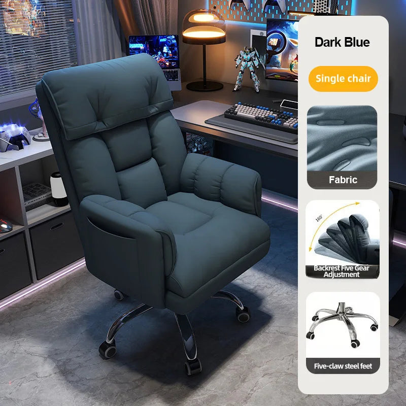 Ergonomic Computer Chair Home Office Recliner Sofa Boy Comfortable Sedentary Gaming Chair with Retractable Footrest For Relaxing