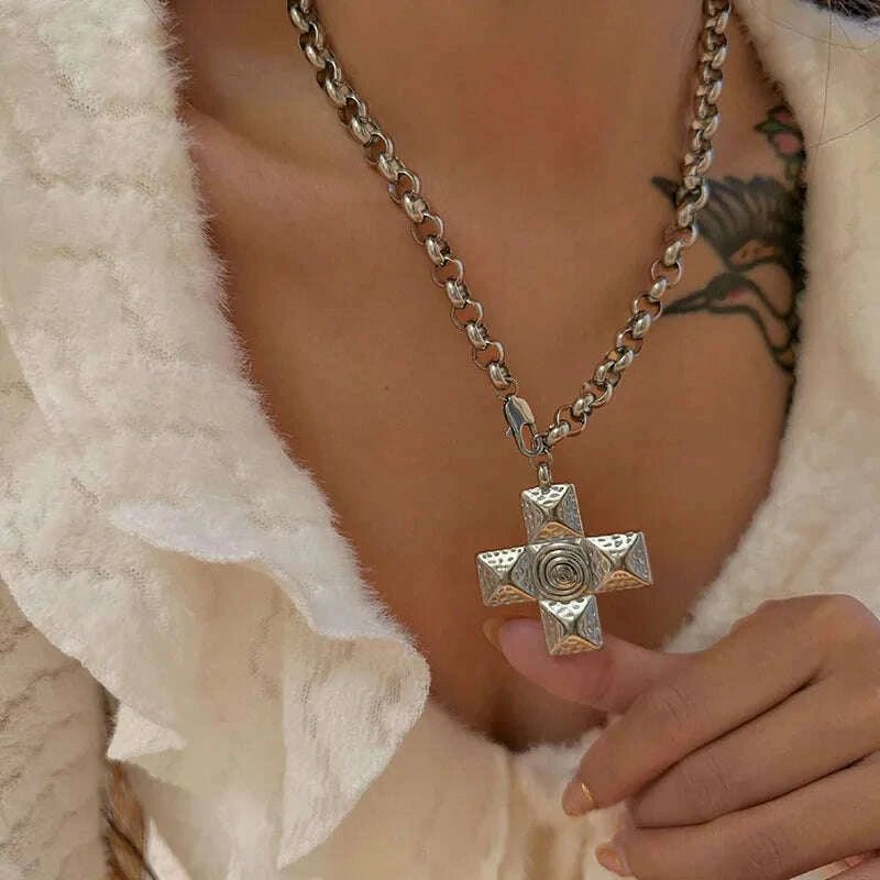 swirling-cross-statement-necklaces-stainless-steel-necklaces-for-women-vintage-chunky-stainless-steel-jewelry-non-tarnish-kimlud-kimlud-33912032