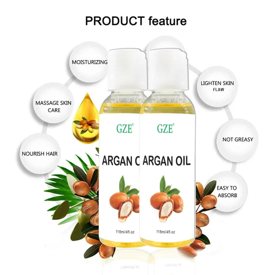 Organic Moroccan Argan Oil Pure Elixir For Skin And Hair — Golden Amber | KIMLUD
