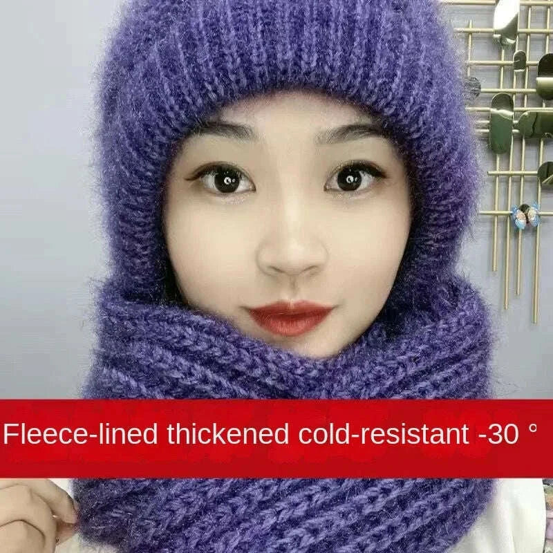 new-plush-and-thickened-scarf-integrated-wind-and-snow-hat-autumn-and-winter-squirrel-fluff-thread-hat-for-warmth-kimlud-kimlud-33910513