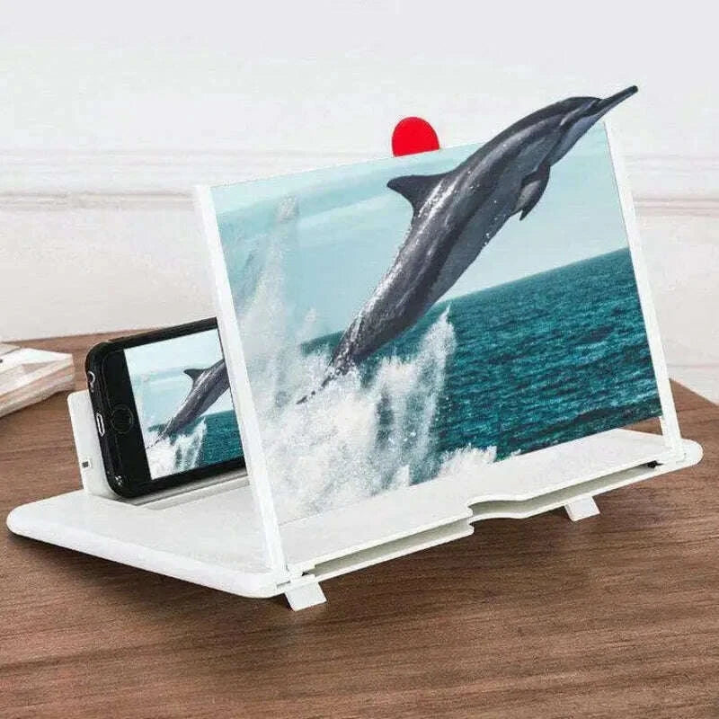 KIMLUD, 17x22cm HD Version Mobile Phone Screen Magnifying Glass 2X 3X Pull-out Creative Stretch 3d Mobile Phone Holder Magnifying Glas, KIMLUD Womens Clothes