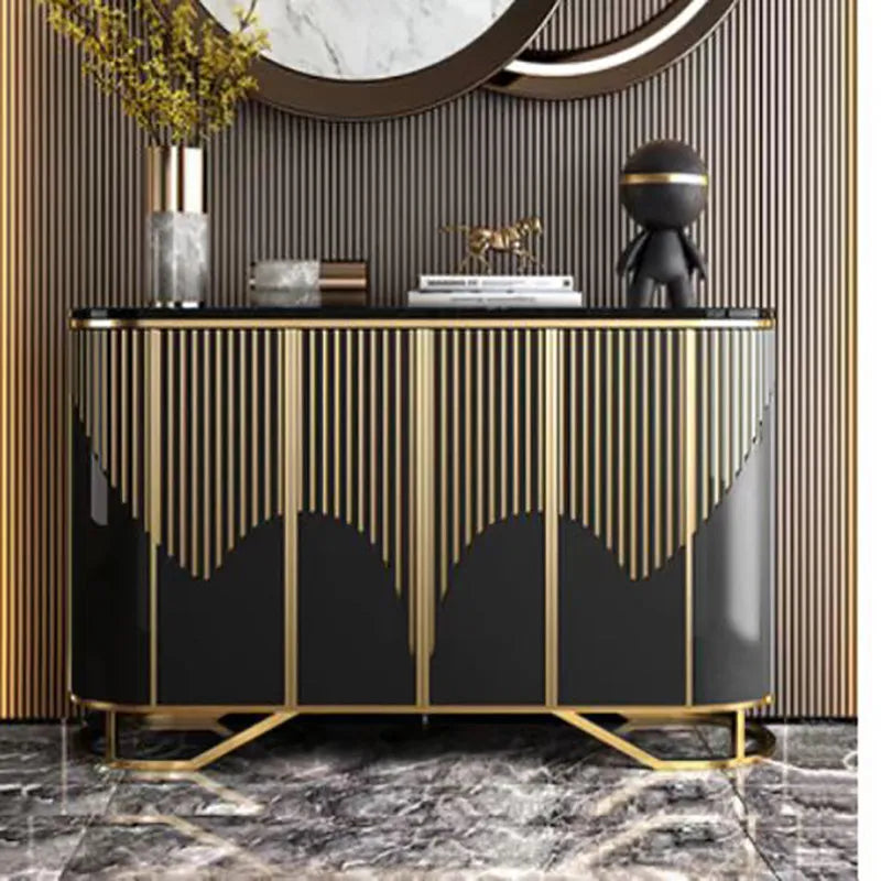 Gold-Toned Cabinet French Narrow Space-Saving — Gold | KIMLUD