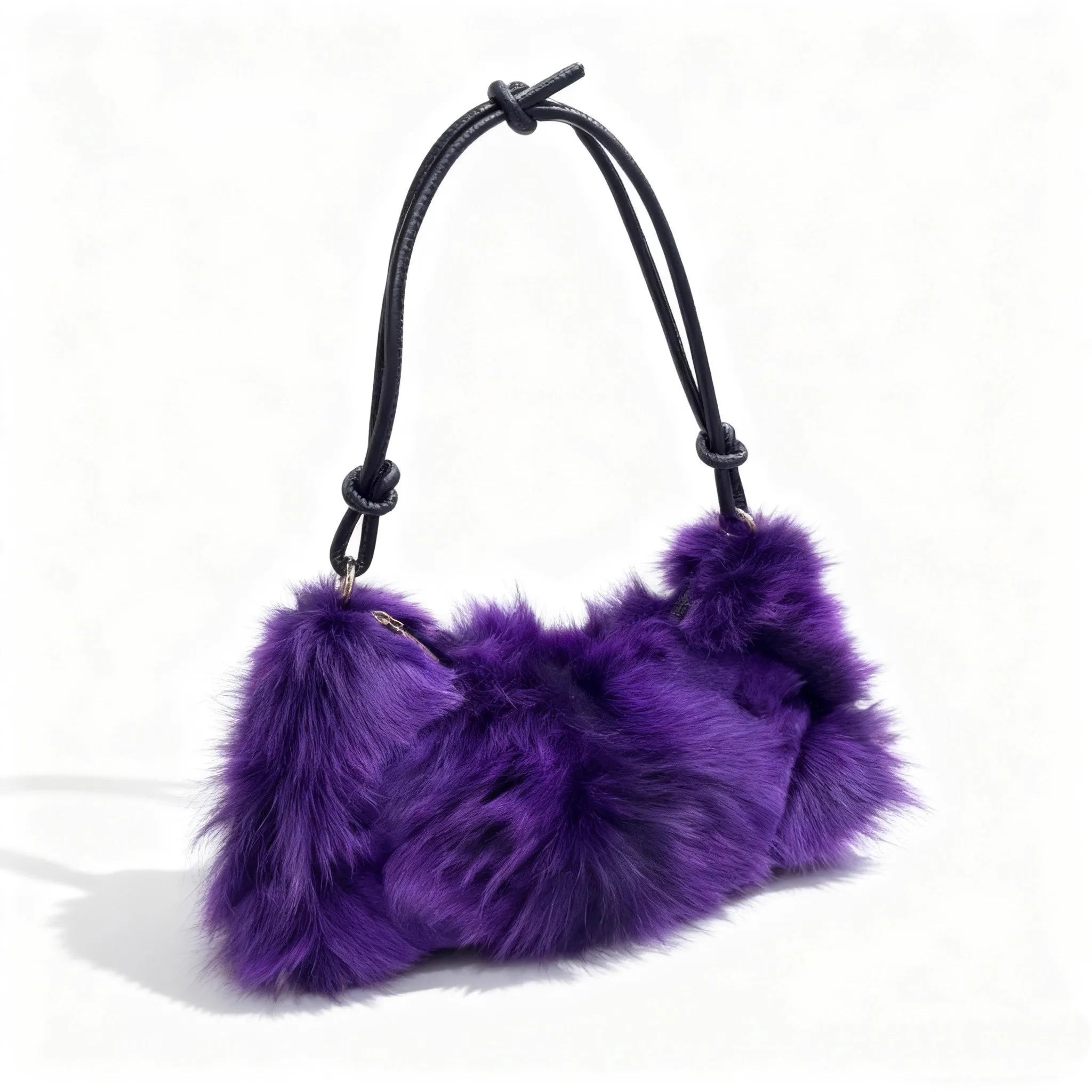 Winter Fox Fur Bag Women's Bag Fashion Handbag Ladies Bags Purses Women Shoulder Bag Real Silver Fox Fur Messenger Bags