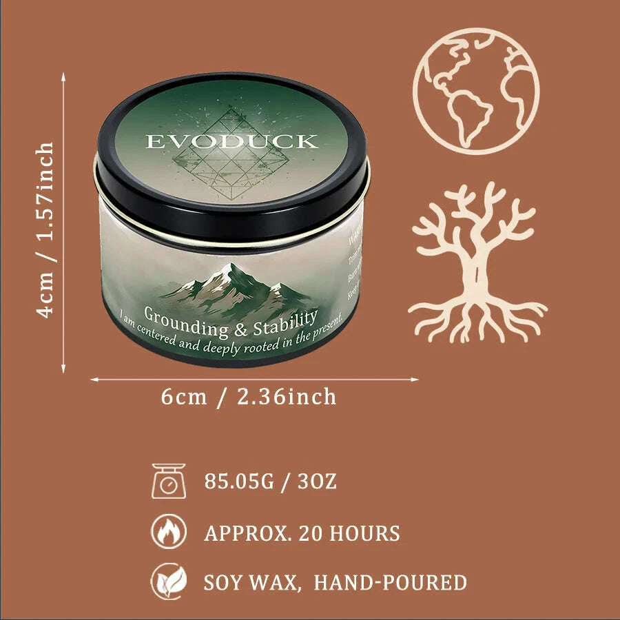 KIMLUD, EVDUCK 3oz Scented Candle, Vetiver & Cedarwood Scent with Crystals, for Gifting Suitable for Christmas, Halloween Female Friends, KIMLUD Womens Clothes