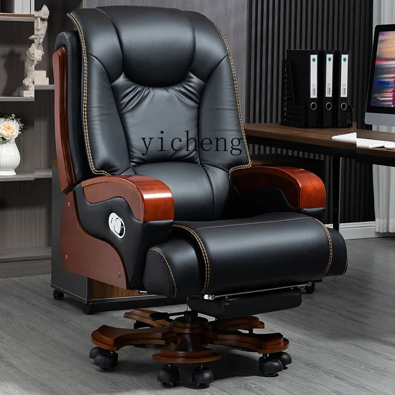 HSN boss chair office home computer leather can lie down comfortably sedentary backrest to class chair seat