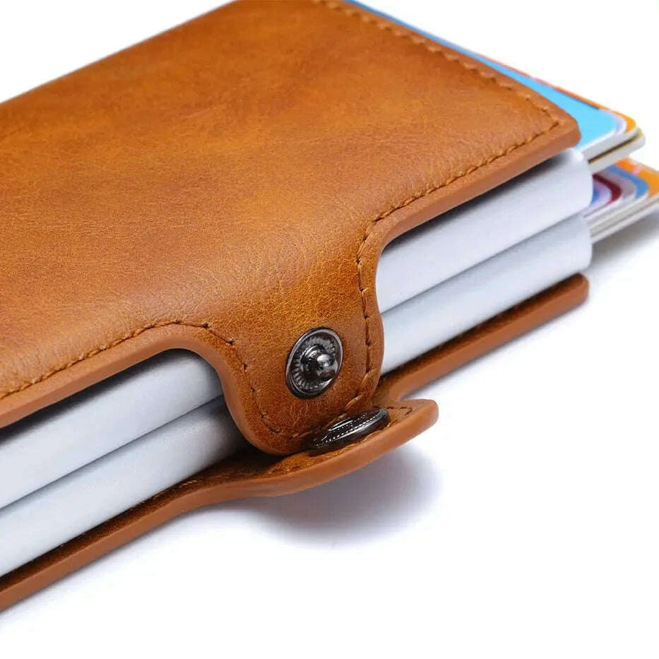 KIMLUD, Rfid Men Card Wallets Carbon Fiber Slim Mini Wallet 14 Card Holders Small Money Bag Male Purses, KIMLUD Womens Clothes