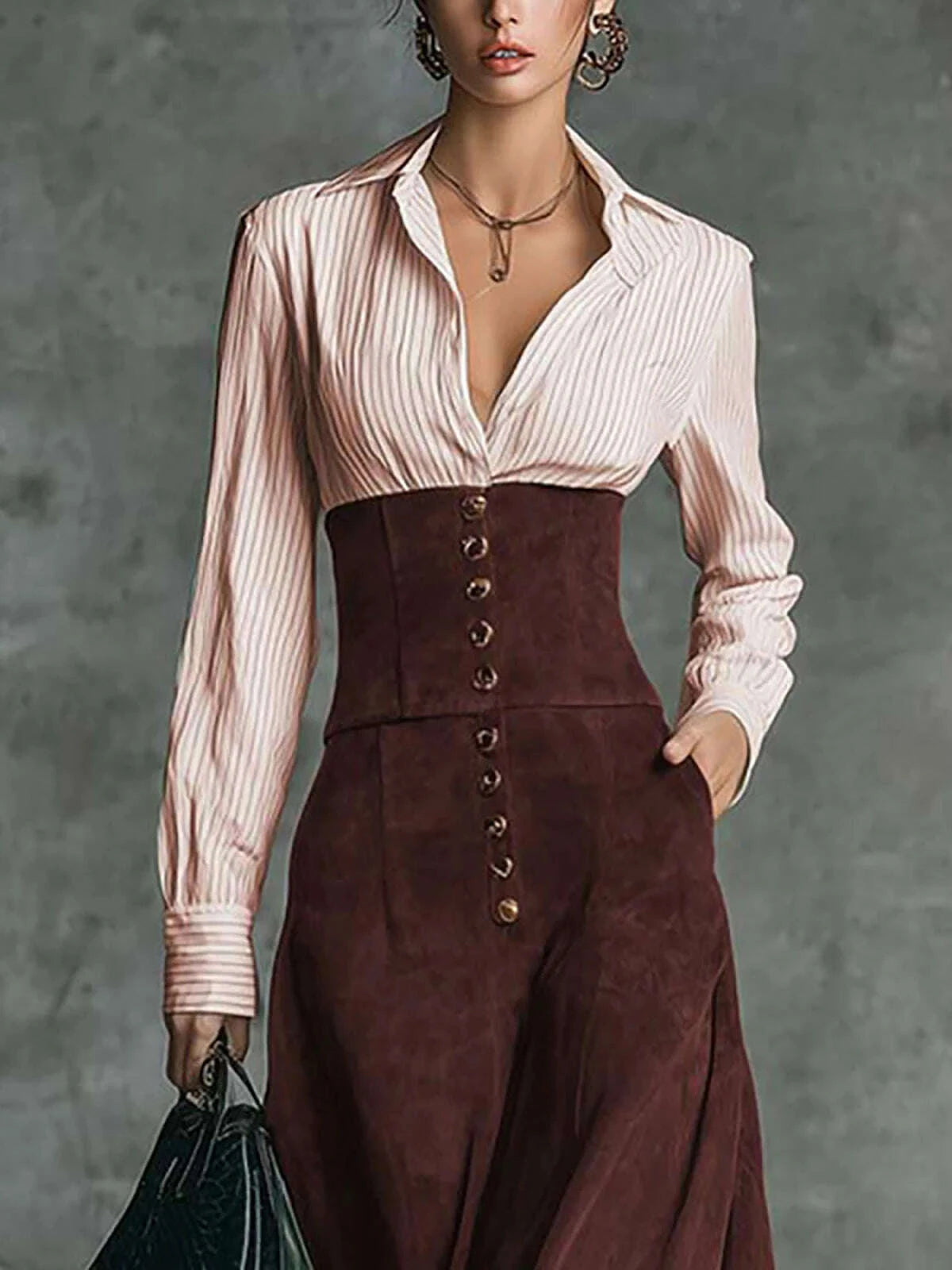 women-elegant-light-pink-vertical-stripe-shirt-dress-chic-high-waist-button-vintage-spring-maxi-dress-female-office-lady-dresseskimludkimlud-35558412