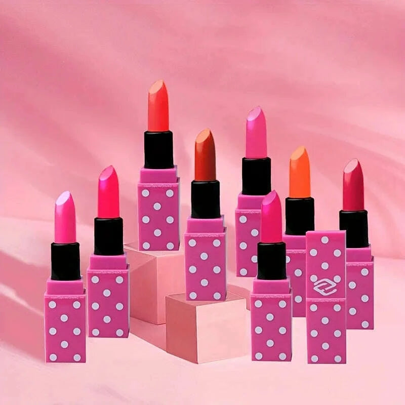8-colors-super-cute-girls-lipstick-pink-polka-dots-design-long-lasting-non-fading-waterproof-velvet-lip-color-non-stick-cup-kimlud-kimlud-33913751