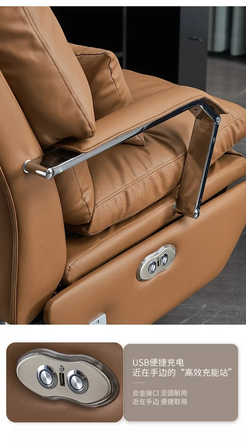 Nordic Ergonomic Office Chair Armrest — Orange | KIMLUD