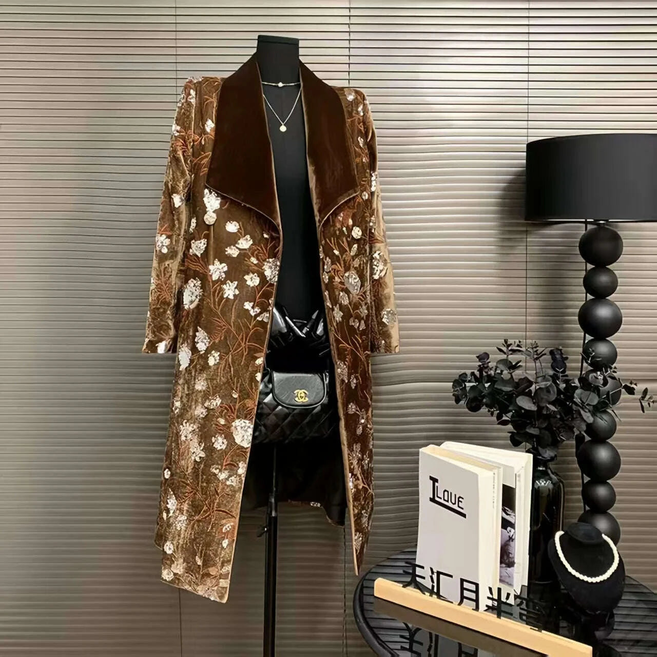 golden-velvet-turn-down-collar-adjustable-waist-windbreaker-coat-autumnwinter-new-french-luxury-sequin-embroidered-womens-coatkimludkimlud-35560658