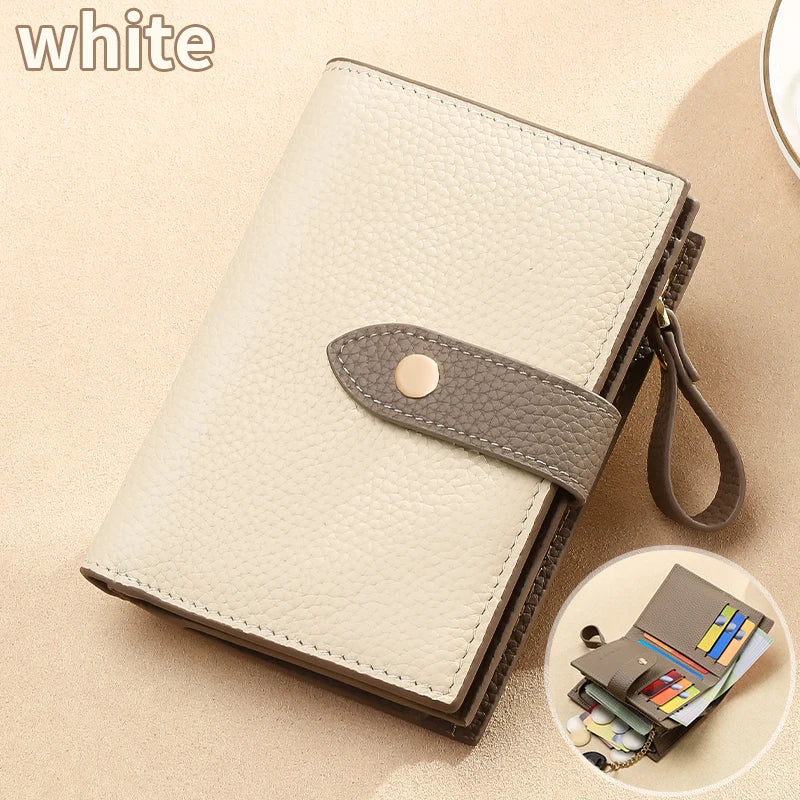 Wallet – Retro Clamshell Design – Genuine Cow Leather | KIMLUD