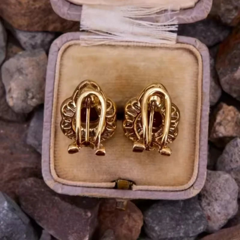 Europe and The United States Fashion Inlaid Zirconia Drop Earrings Women's Delicate and Elegant Temperament Party Jewelry Gifts