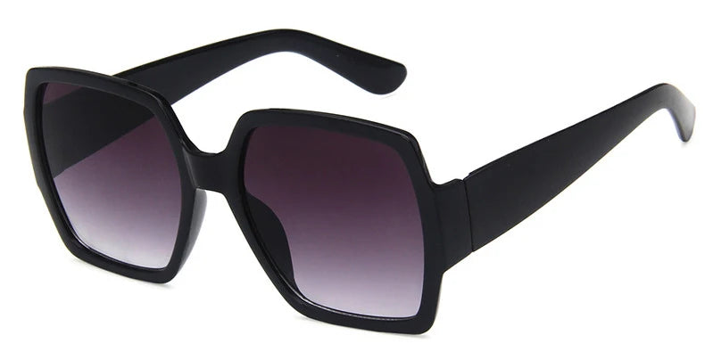 Plastic Oversized Square Sunglasses — Multicolor | KIMLUD