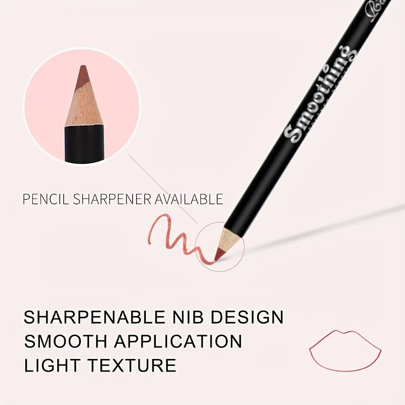 Luxury Matte Lip Liner, Long-Lasting, Smooth Application for Perfect Outline & Filling, Versatile Shades for All Skin Types