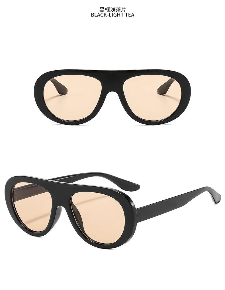 Acetate Sunglasses Oversized Hip Hop - Black | KIMLUD