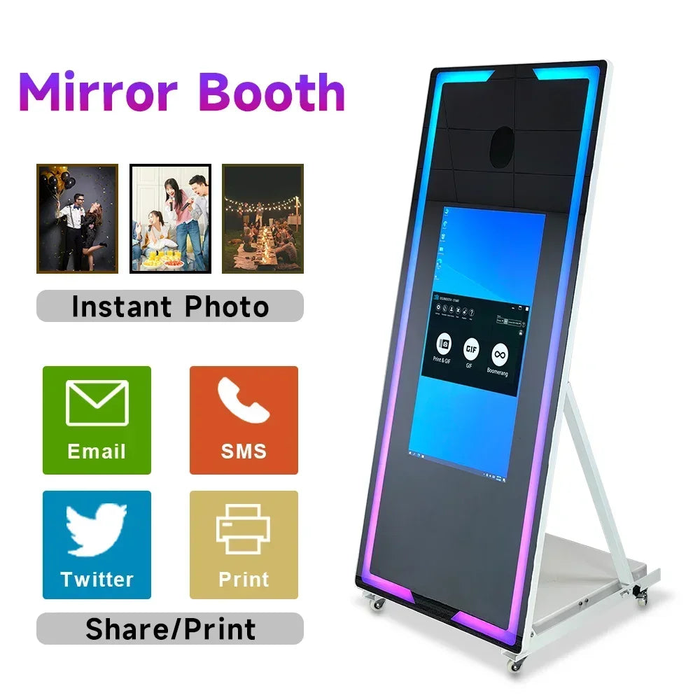 A Camcorder with Touch Screen, Camera Machine for Wedding Reservations, Party Events, Mirror, 40", 65", 2025Magic Mirror