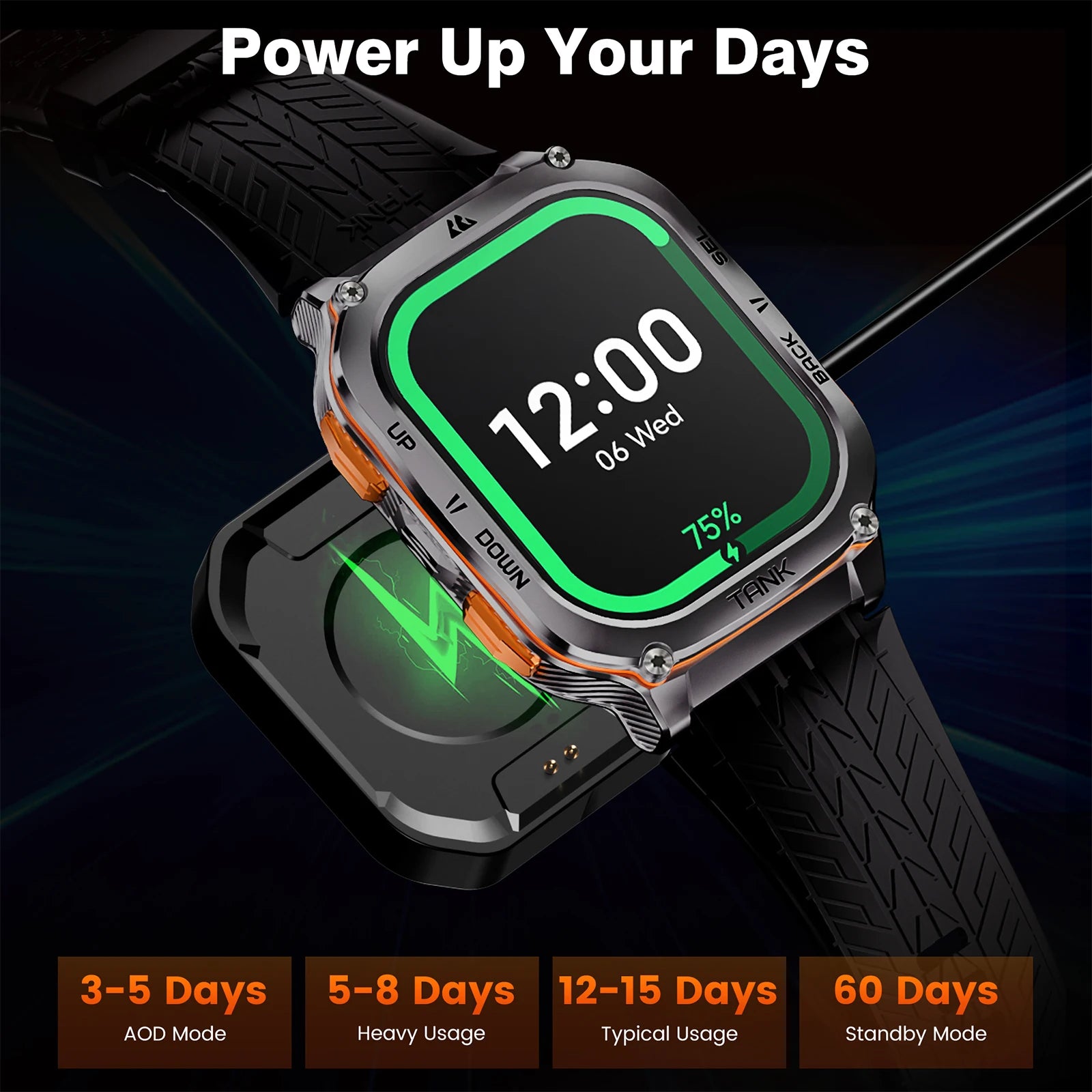 2025 KOSPET TANK M3 Ultra GPS Smartwatches Men Women Waterproof Smart watch 480mAh Digital Fitness AOD Male Electronic Watches