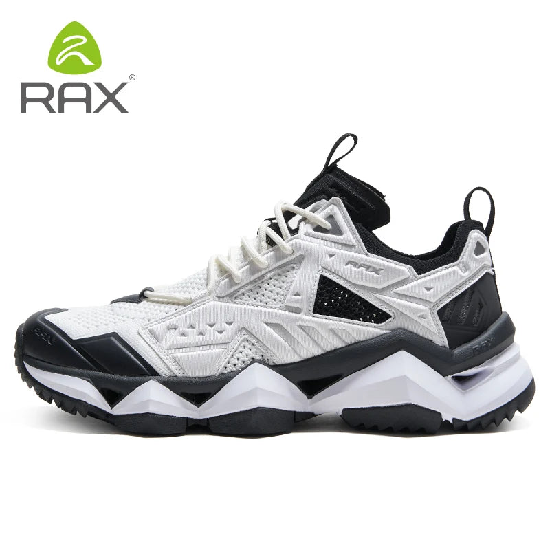 Breathable Air Mesh Running Shoes Anti-slip Outsole — White and Gray | KIMLUD