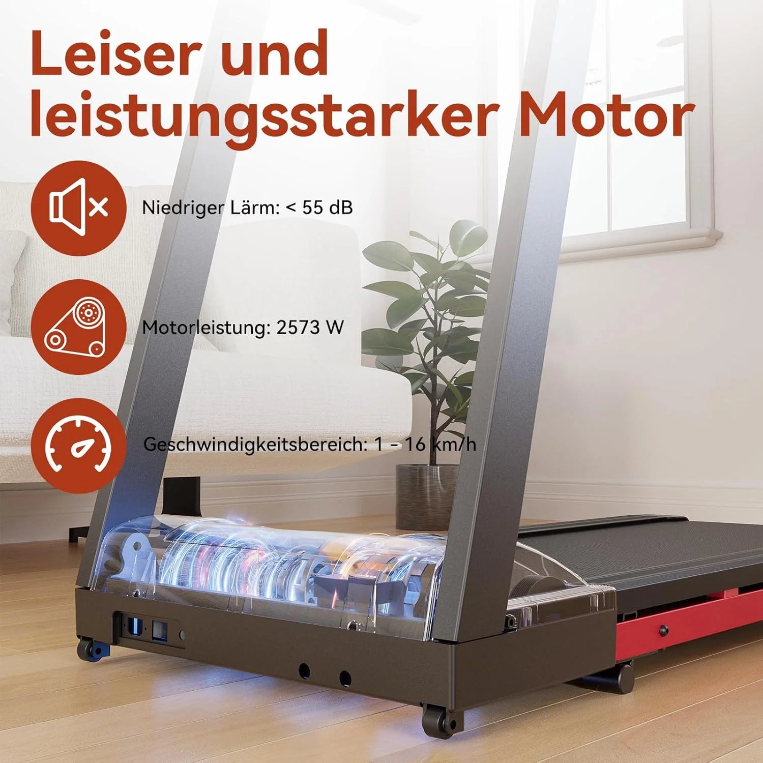 Foldable Treadmill Walk Pad With Incline 3.5HP 10MPH Quiet Motor Bluetooth App Data — Slate-Gray | KIMLUD
