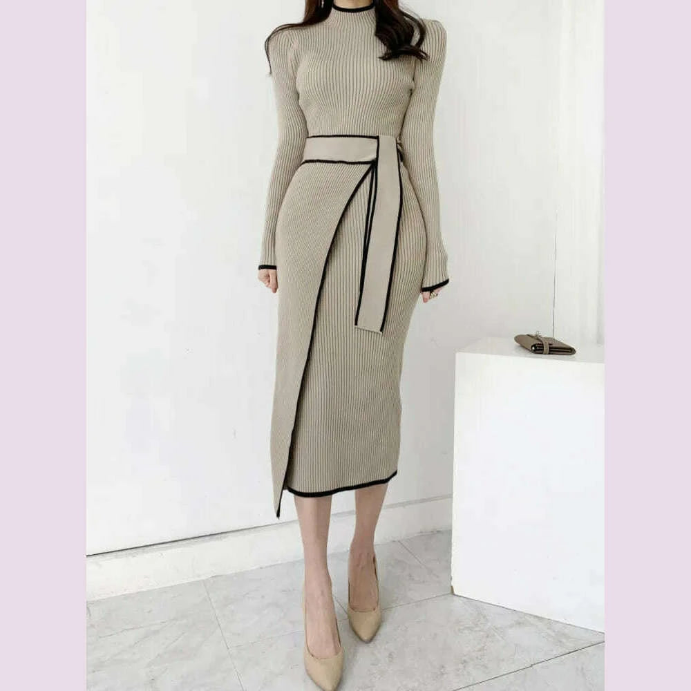 elegant-stand-collar-contrast-bandage-long-sleeve-women-knitted-dress-autumn-korean-fashion-casual-knit-bodycondresses-vestidos-kimlud-kimlud-33912083