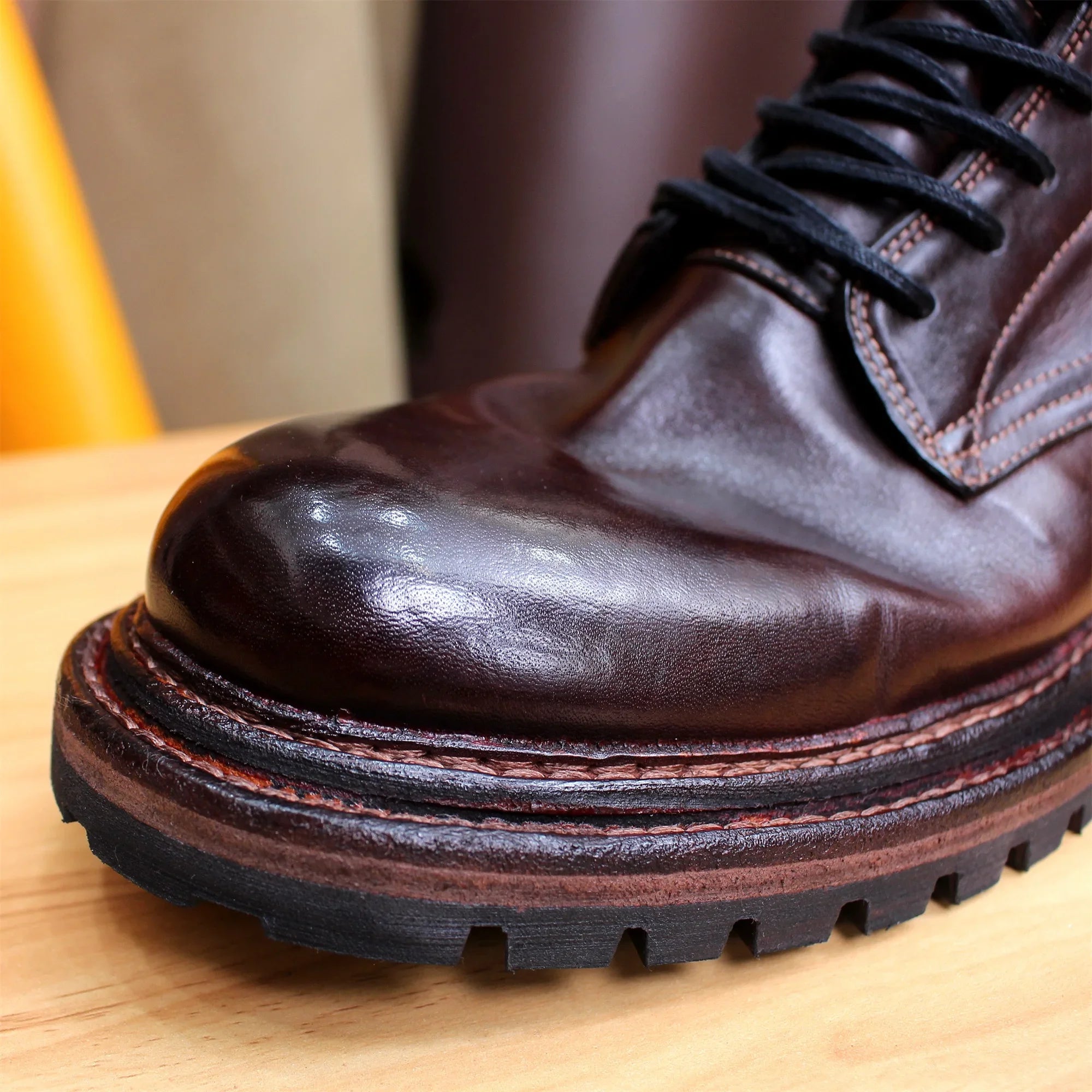 Goodyear Pure Handmade Horse Leather Boots for Men and Women, Custom Lace-up, Warm and Comfortable, High-end