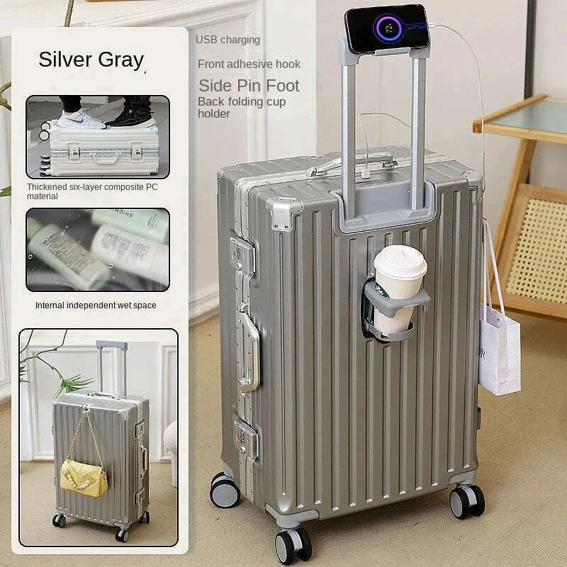 multifunctional-luggage-aluminum-frame-with-usb-charging-port-30-high-capacity-suitcase-20-inch-travel-boarding-password-boxkimlud-womens-fashion-34624108