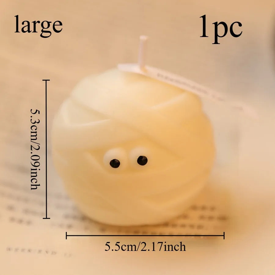 KIMLUD, 1pc Halloween Mummy Candle Handmade Scented Candle for Halloween Decoration, Holiday Party and Home Decoration, Halloween Gift, KIMLUD Womens Clothes