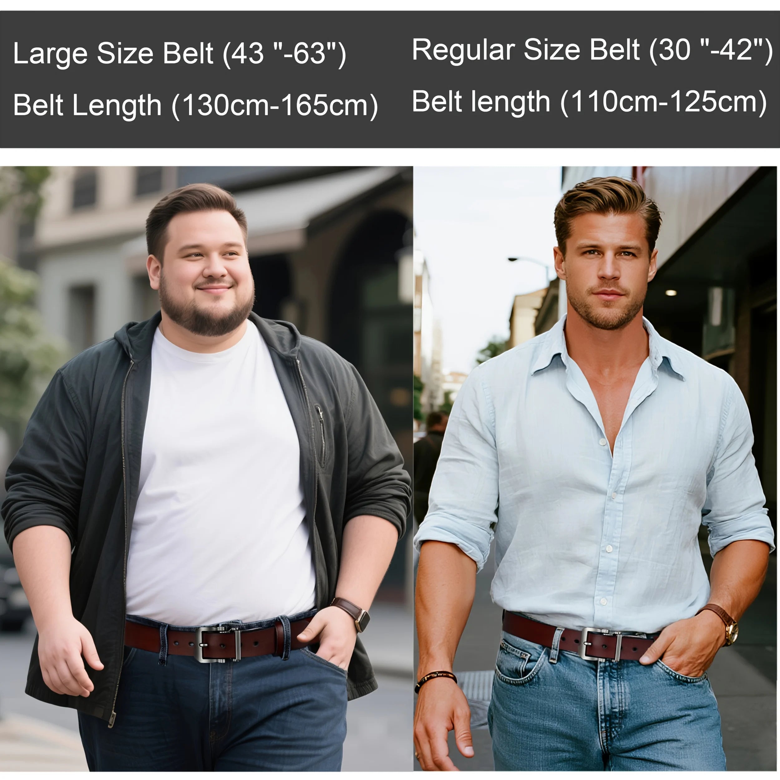 Large Size 140 150 160 170cm Men's Genuine Leather Belts Adjustable Formal Waistband for Jeans Pants Perfect Father'S Day Gift