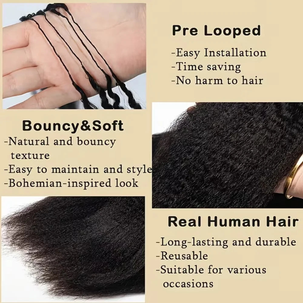 Hair Extensions – Knotless Feather Crochet – Virgin Human Hair | KIMLUD