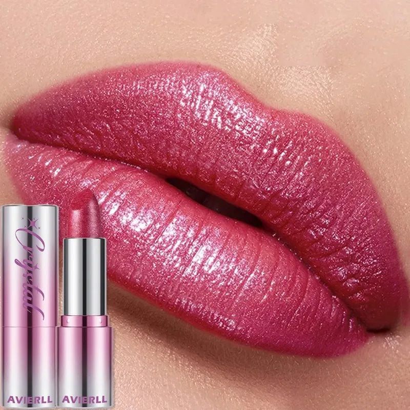 14 Colors Metallic Sparkle Lipstick Polarizing Glitter Shiny Lip Gloss Waterproof Long Lasting Gold Pearl Shine Sexy Lips Makeup