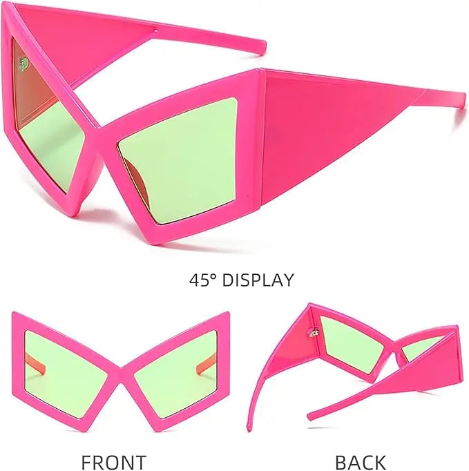 Oversized Cat Eye Retro Sunglasses — Black | KIMLUD