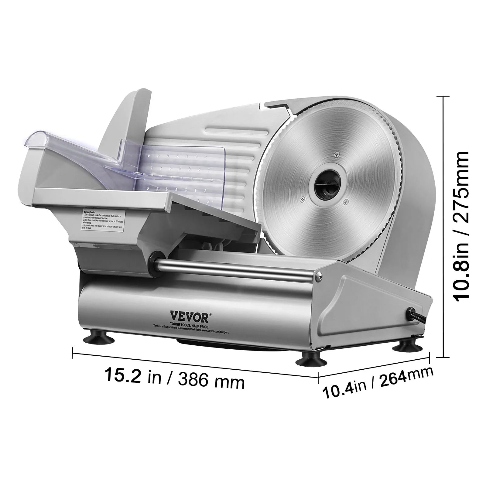 Stainless Steel Meat Slicer Electric — Silver | KIMLUD