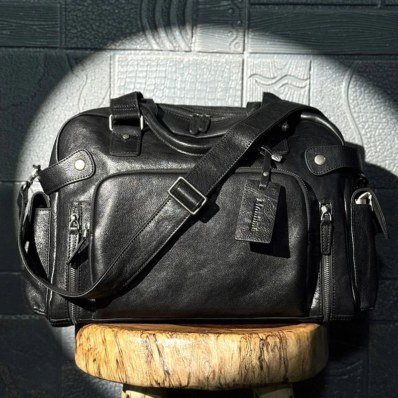 Vintage Genuine Leather Suitcases — Vegetable-Tanned | KIMLUD