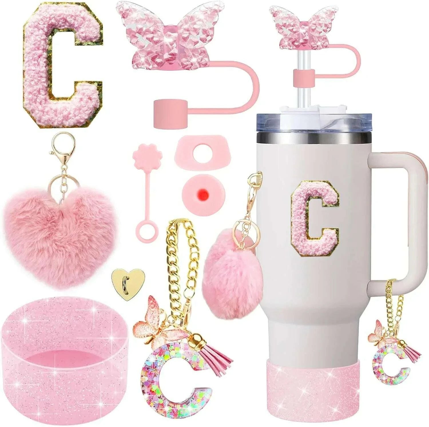 kimlud-9pcs-cup-accessory-set-for-stanley-30oz-40oz-butterfly-straw-cover-cap-silicone-boot-charm-initials-sticker-spill-proof-stopper-kimlud-womens-clothes-34635288