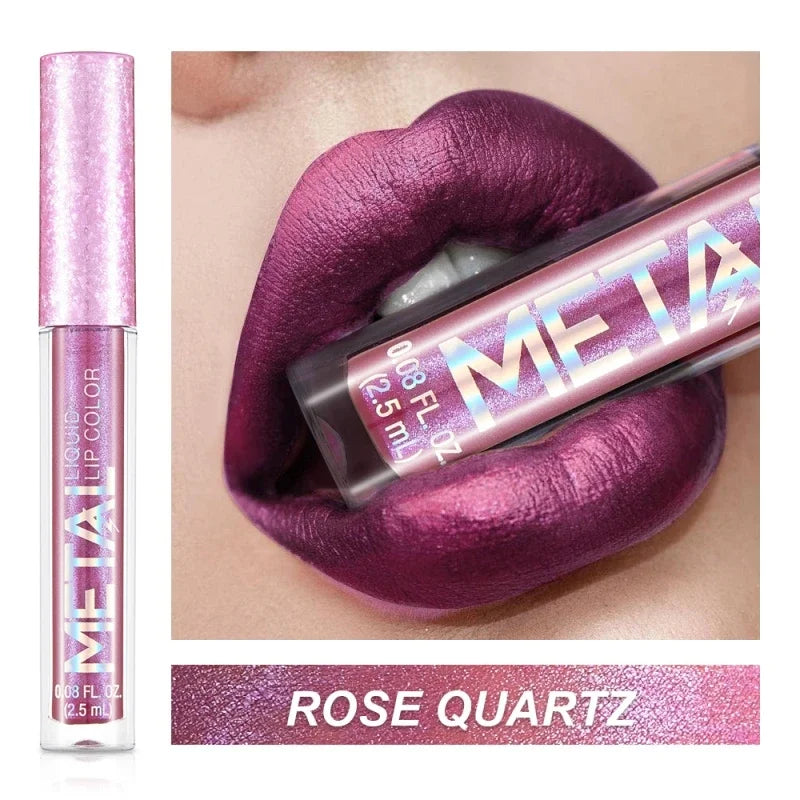 Liquid Lipstick – Glitter Metallic Waterproof Shine | KIMLUD