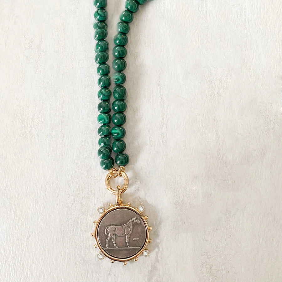 Boho Natural Stone Bead Choker Necklace — Natural | KIMLUD