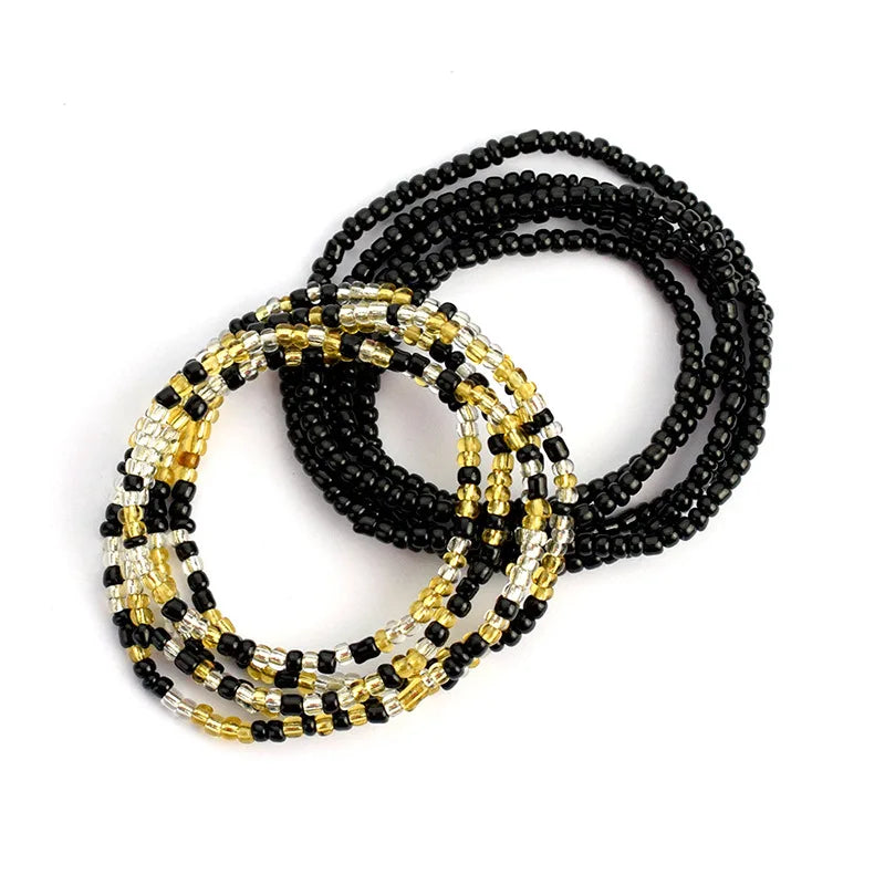 Acrylic Waist Bead Set Two-Piece — Multicolor | KIMLUD
