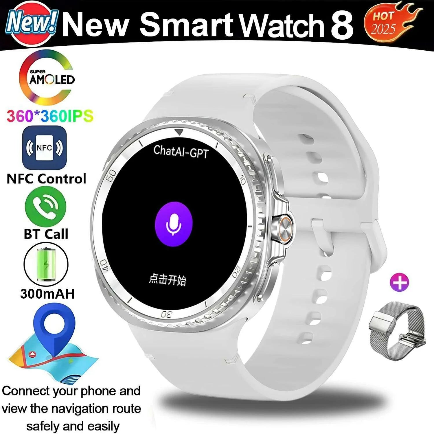 new-smart-watch-8-classic-rotating-dial-amoled-hd-screen-mens-gps-nfc-sport-modes-fitness-heart-rate-bluetooth-call-smart-watchkimlud-womens-fashion-34608473