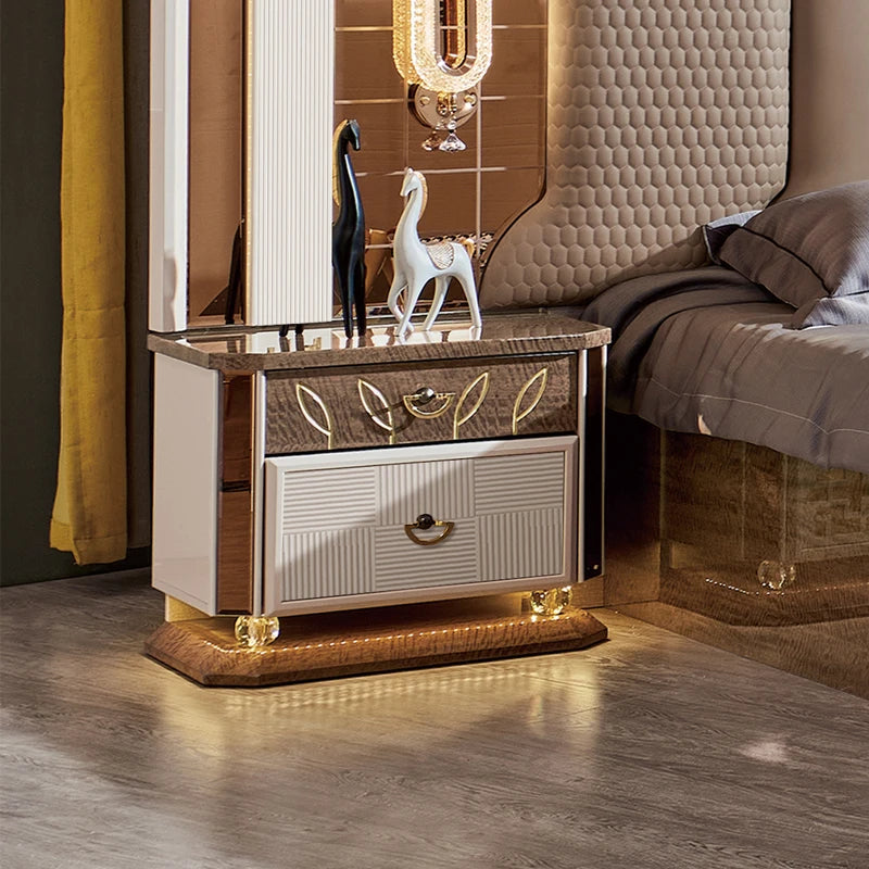 A Classic Royal Queen Wooden Double Leather Bed Room King Size Home Modern Luxury Full Mdf Turkish Bedroom Furniture Set