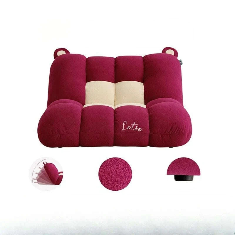 KIMLUD, Modern Minimalist Casual Single Chair, New Design for Reclining and Sleeping, Fabric Single Sofa for Lazy People, KIMLUD Womens Clothes