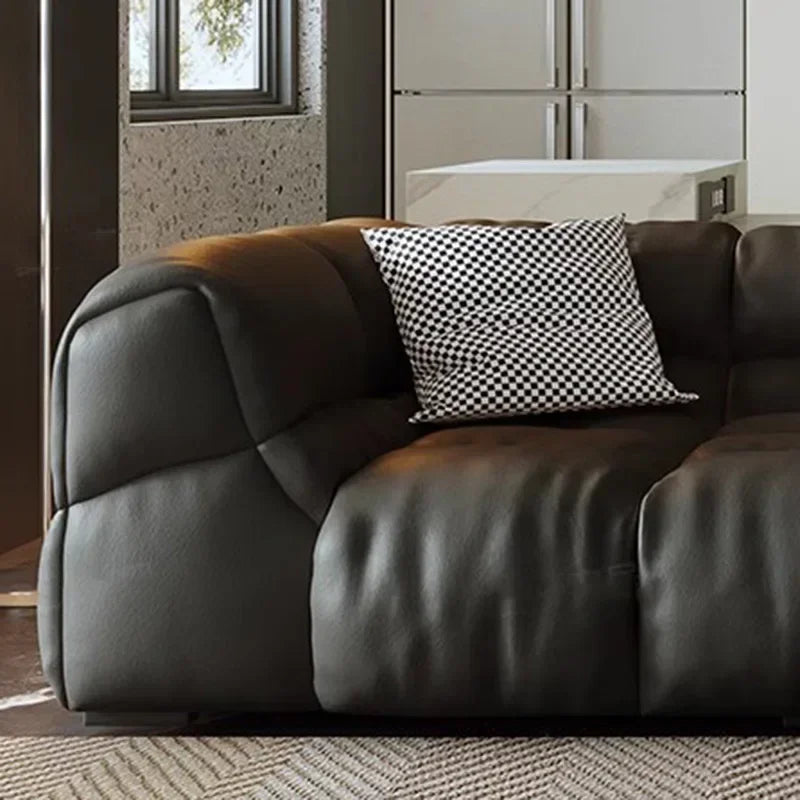 Puff Leather Sofa Bedrooms Comfortable Reclining Luxury Designer Lazy Sofa Modern Minimalist Sofy Do Salonu Home Furniture