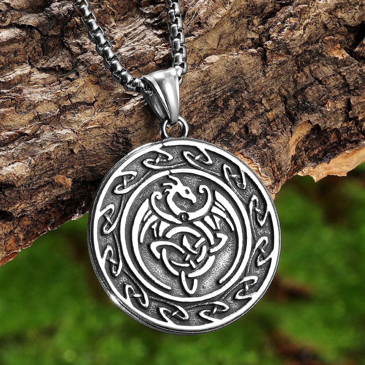 Viking Celtic Knot Men Necklaces With Pendant Stainless Steel Jewelry For Male Women Punk Hip Hop Accessories Gifts Wholesale